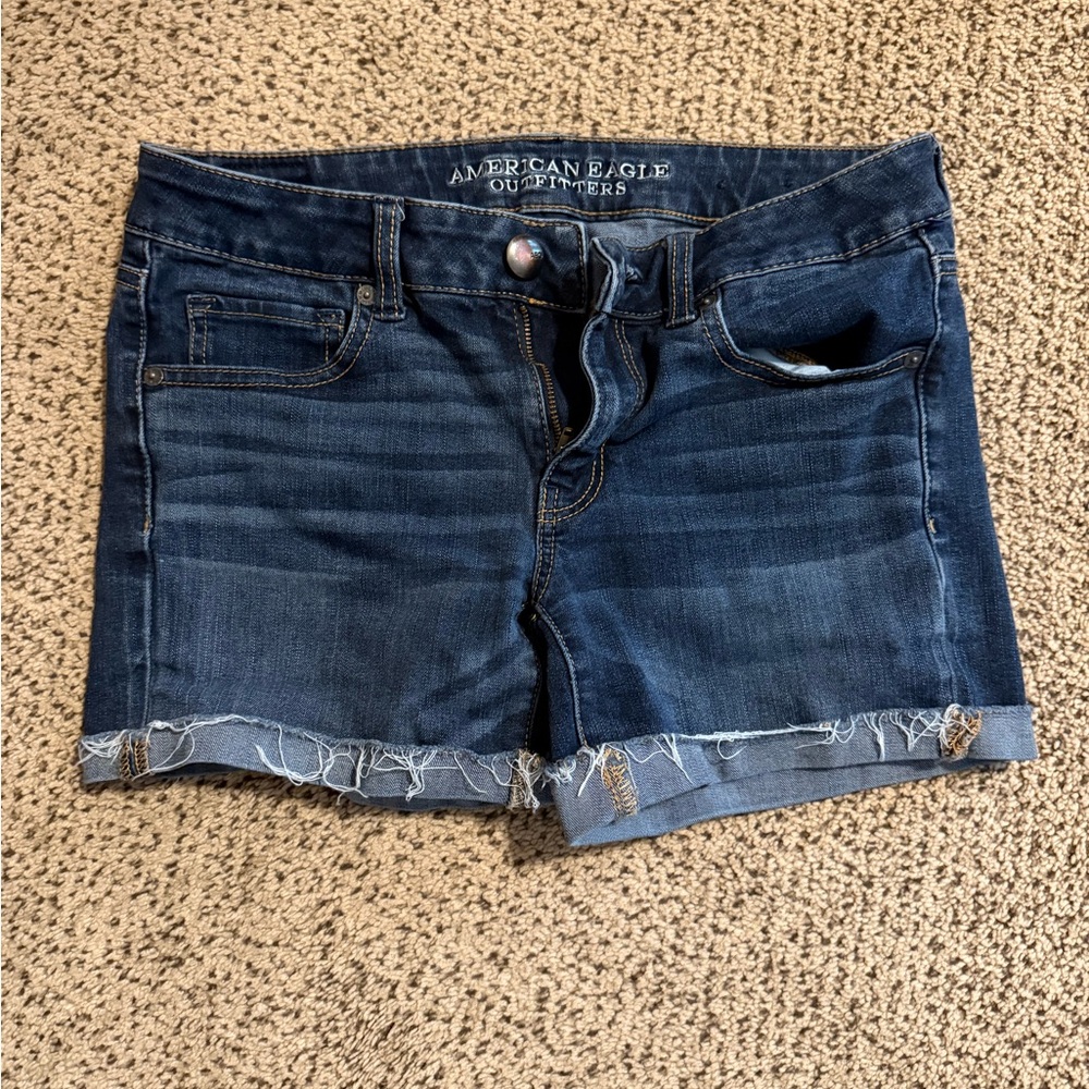American Eagle Outfitters Dark Blue Denim Shorts